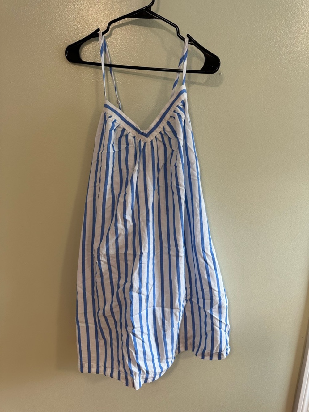 Ava & Viv Blue & White Striped Sleeveless Dress 2X | Lightweight Summer Dress